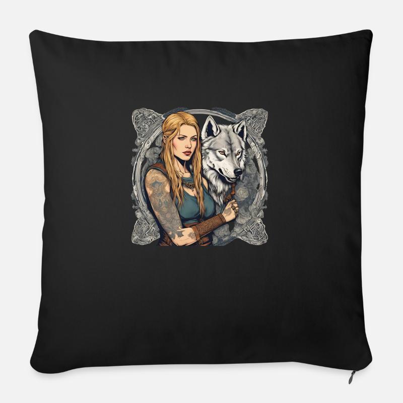 Schildmaid8 - Sofakissen mit Füllung 45 x 45 cm - Schwarz