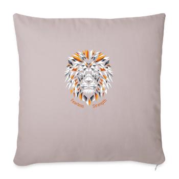 Geometric Lion Strength - Sofakissen mit Füllung 45 x 45 cm - helles Taupe - Vorne