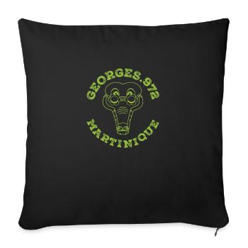 Georges 972 Martinique Vert pomme - Coussin et housse de 45 x 45 cm - noir - Devant