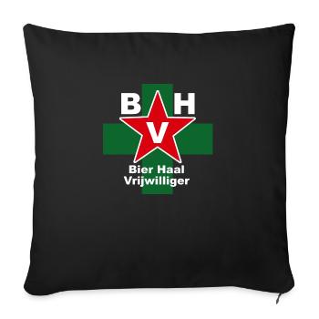 Beer Get Volunteer - Sofa pillow with filling 45cm x 45cm - black - Front