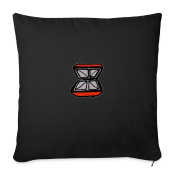 Sandwich grille-pain Snack pain grillé - Coussin et housse de 45 x 45 cm - noir - Devant