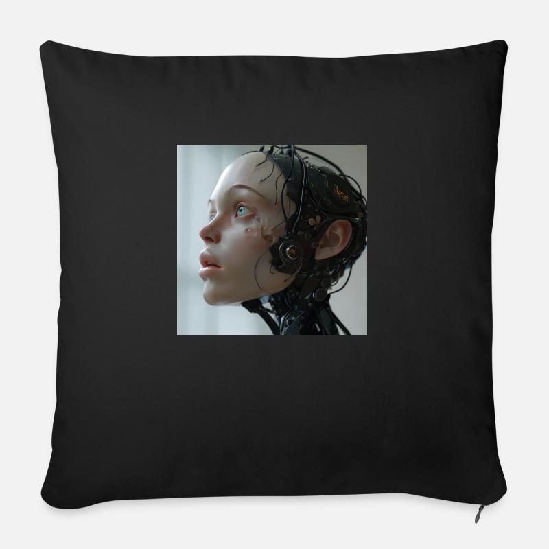 KI - Sofakissen mit Füllung 45 x 45 cm - Schwarz