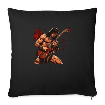 barbarock - Sofa pillow with filling 45cm x 45cm - black - Front