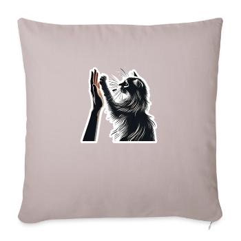 Cat Lovers - Sofa pillow with filling 45cm x 45cm - light taupe - Front