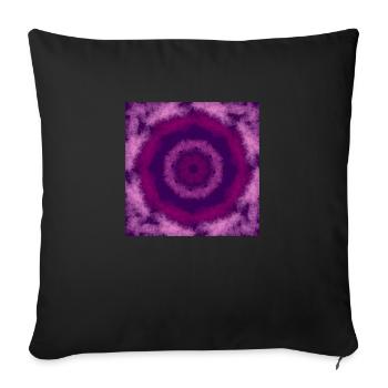 pink purple - Sofa pillow with filling 45cm x 45cm - black - Front