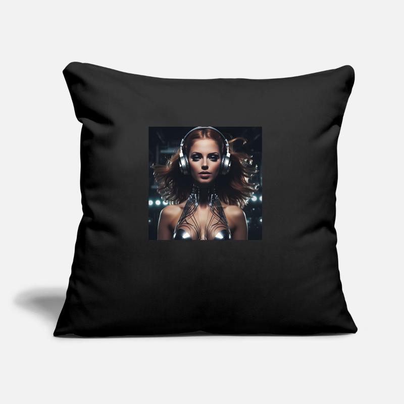 Techno-Mädchen Sofakissen mit Füllung 45 x 45 cm