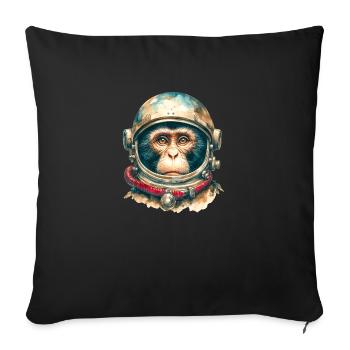 Space Ape - Sofakissen mit Füllung 45 x 45 cm - Schwarz - Vorne