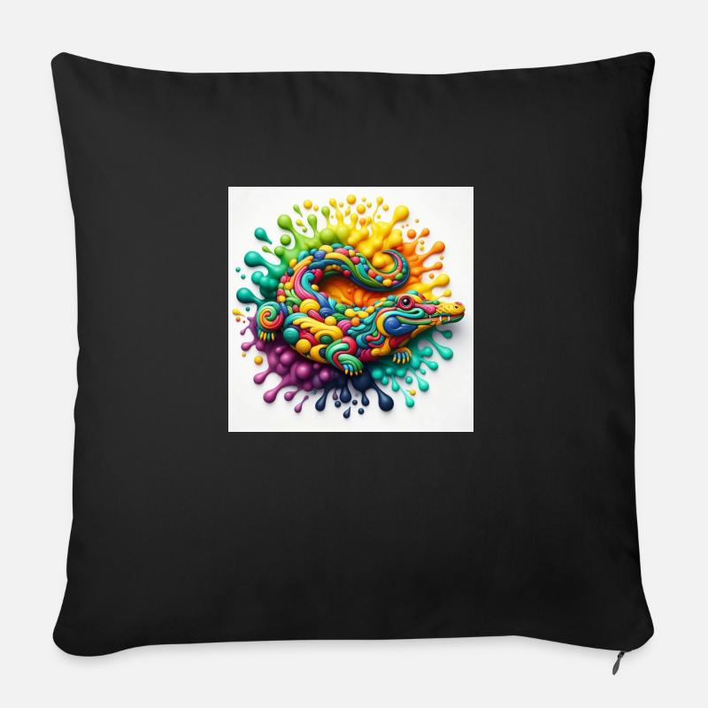 crocodile - Coussin et housse de 45 x 45 cm - noir