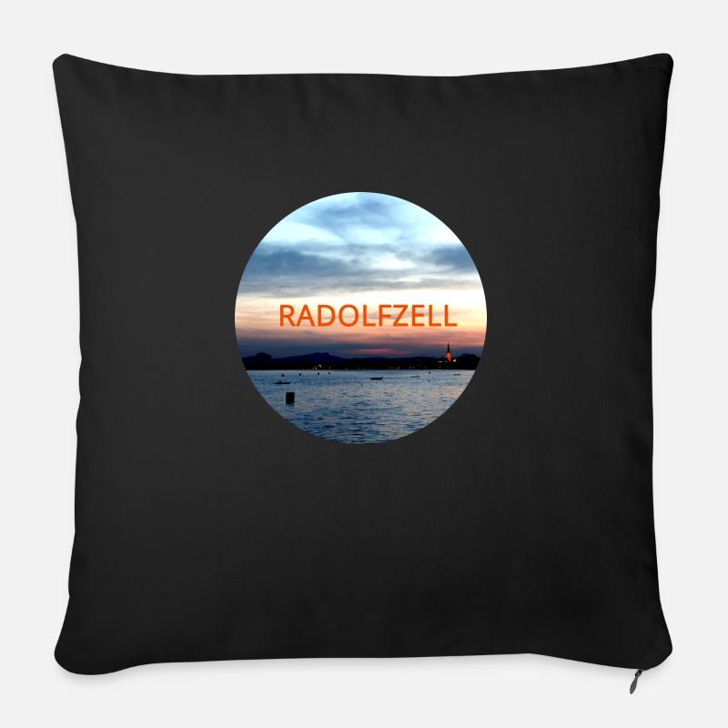 Radolfzell am Bodensee Abendstimmung Hegau Wasser - Sofakissen mit Füllung 45 x 45 cm - Schwarz