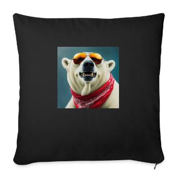 Cool Bear Shades - Sofa pillow with filling 45cm x 45cm - black - Front
