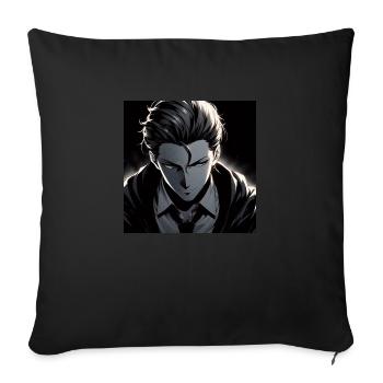 Böser Mafia Anführer (Anime Style) - Sofakissen mit Füllung 45 x 45 cm - Schwarz - Vorne
