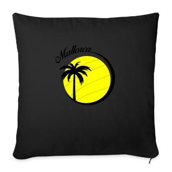 Majorca - Sofa pillow with filling 45cm x 45cm - black - Front