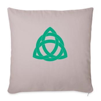 Family and Eternity - Sofa pillow with filling 45cm x 45cm - light taupe - Front