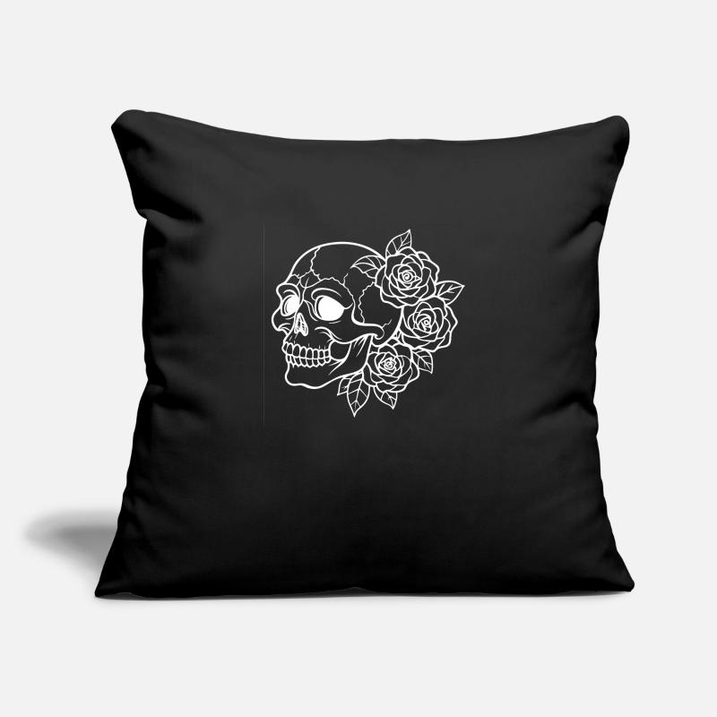 Crâne de fleur - Beauté en transition Coussin et housse de 45 x 45 cm