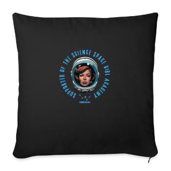 supporter of the science space girl academy - Sofakissen mit Füllung 45 x 45 cm - Schwarz - Vorne