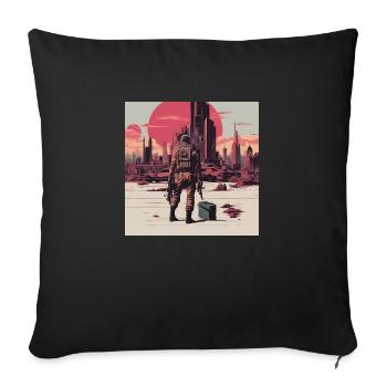 Limbo Last Soldier - Sofa pillow with filling 45cm x 45cm - black - Front