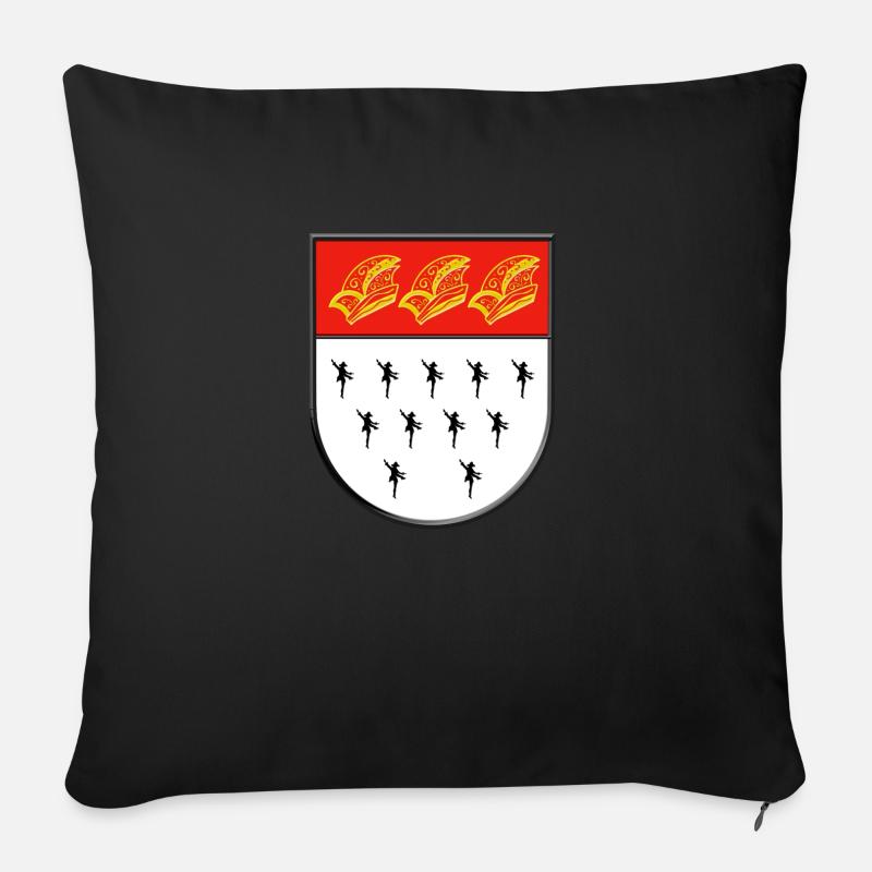 Kölner Wappen Karnevals Edition - 3D Effekt - Sofakissen mit Füllung 45 x 45 cm - Schwarz