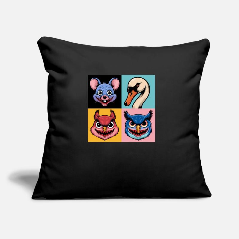 Pop-art Maus Schwan Eichhörnchen Eule Halloween Sofakissen mit Füllung 45 x 45 cm