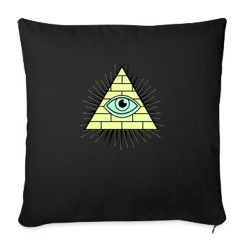Illuminati Pyramid - Sofa pillow with filling 45cm x 45cm - black - Front