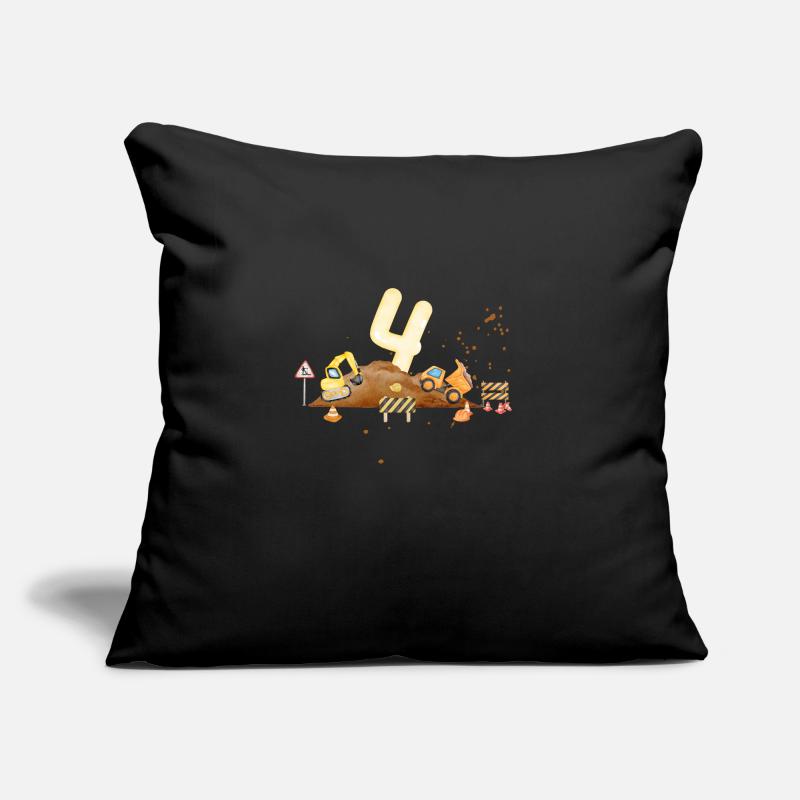 4e anniversaire chantier de construction Coussin et housse de 45 x 45 cm