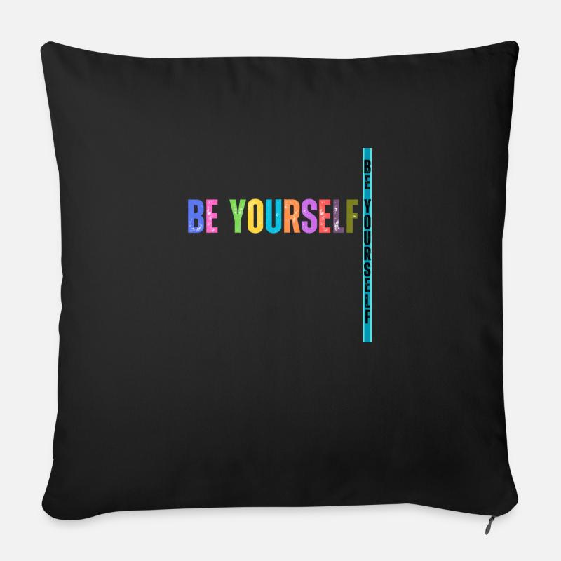 Be Yourself - Sofakissen mit Füllung 45 x 45 cm - Schwarz