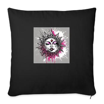PURPURE NEWS - Sofakissen mit Füllung 45 x 45 cm - Schwarz - Vorne