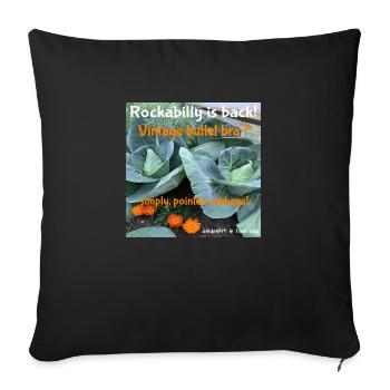 Bullet bra steht für Rockabilly Vintage - Sofakissen mit Füllung 45 x 45 cm - Schwarz - Vorne