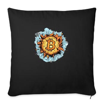 Bitcoin Boom: Die explosive Kraft der Krypto! - Sofakissen mit Füllung 45 x 45 cm - Schwarz - Vorne