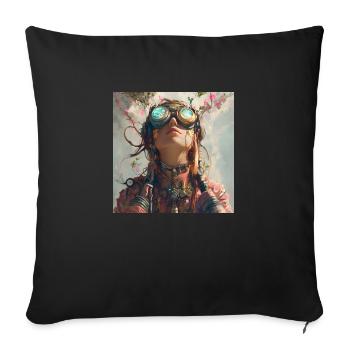 dragonqodeMEI - Sofa pillow with filling 45cm x 45cm - black - Front