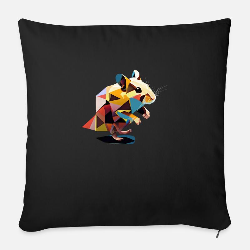 Hamster - Sofakissen mit Füllung 45 x 45 cm - Schwarz