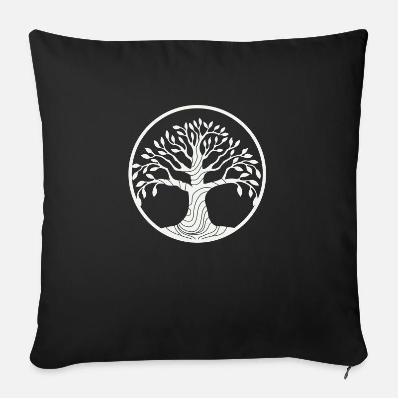 baum - Sofakissen mit Füllung 45 x 45 cm - Schwarz