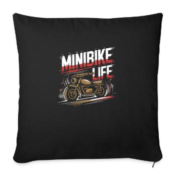 La vie sur deux petites roues - Coussin et housse de 45 x 45 cm - noir - Devant