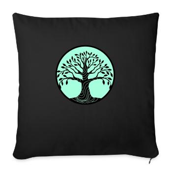 Arbre de vie - Coussin et housse de 45 x 45 cm - noir - Devant