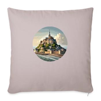 Mont Saint Michel Normandy - Sofa pillow with filling 45cm x 45cm - light taupe - Front