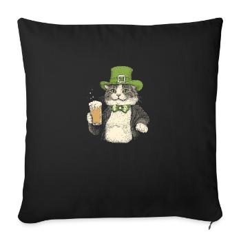 Saint Patrick'Day - Coussin et housse de 45 x 45 cm - noir - Devant