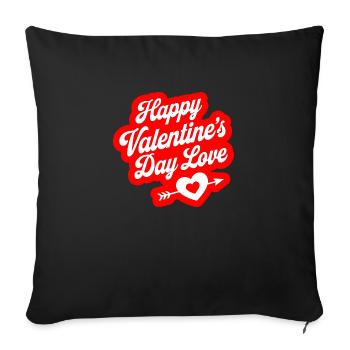 happy valentins days2 - Coussin et housse de 45 x 45 cm - noir - Devant