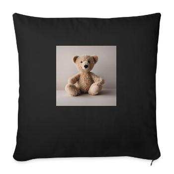 Fluffy Bear 100% cuddle power - Sofa pillow with filling 45cm x 45cm - black - Front