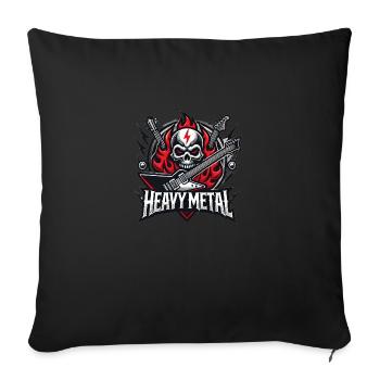 Métal lourd 🎸🔥 - Coussin et housse de 45 x 45 cm - noir - Devant