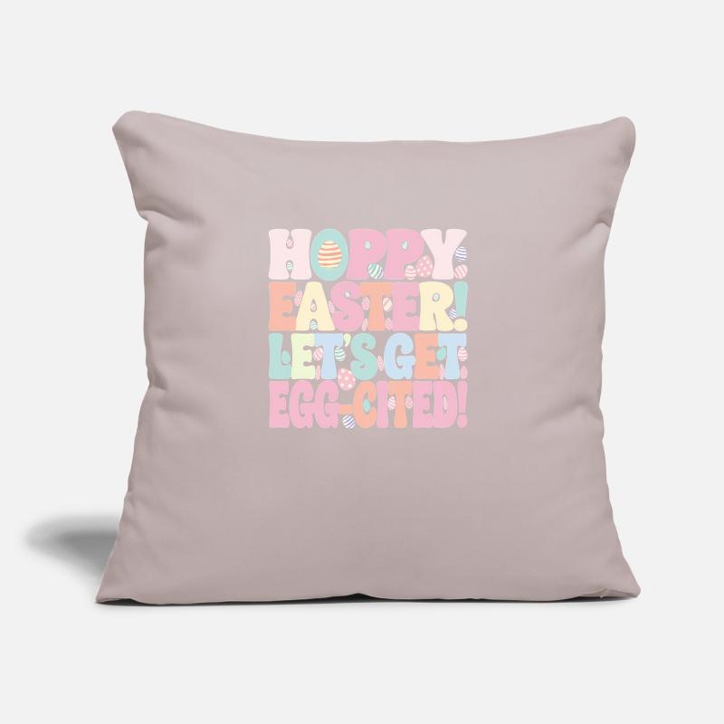 Hoppy Eatster Lets Get Eggcited Easter Gift Sofa pillow with filling 45cm x 45cm