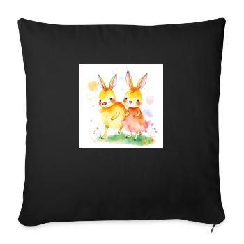 Ostern - Sofakissen mit Füllung 45 x 45 cm - Schwarz - Vorne
