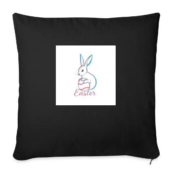 Osterfreude Deluxe - Sofakissen mit Füllung 45 x 45 cm - Schwarz - Vorne
