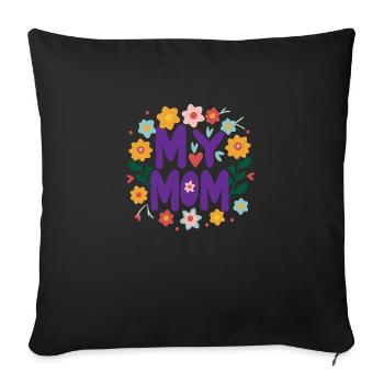 Ma Maman - Amour de l’Art Floral - Coussin et housse de 45 x 45 cm - noir - Devant