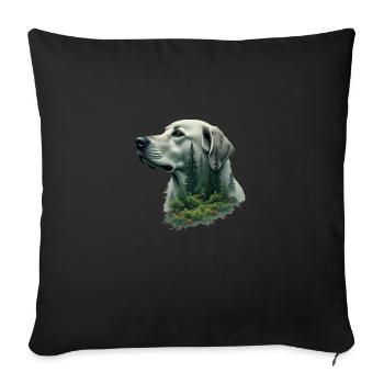 Golden Retriever Forest - Sofa pillow with filling 45cm x 45cm - black - Front