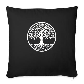 Arbre de vie - Coussin et housse de 45 x 45 cm - noir - Devant