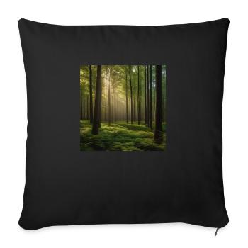 Forest survival - Sofa pillow with filling 45cm x 45cm - black - Front