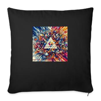 Splash Triangle - Sofakissen mit Füllung 45 x 45 cm - Schwarz - Vorne