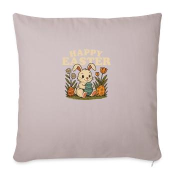 Lapin de Pâques - Coussin et housse de 45 x 45 cm - taupe clair - Devant