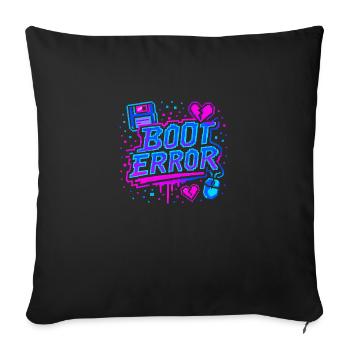 BOOT ERROR – Retro Pixel Graffiti - Sofakissen mit Füllung 45 x 45 cm - Schwarz - Vorne