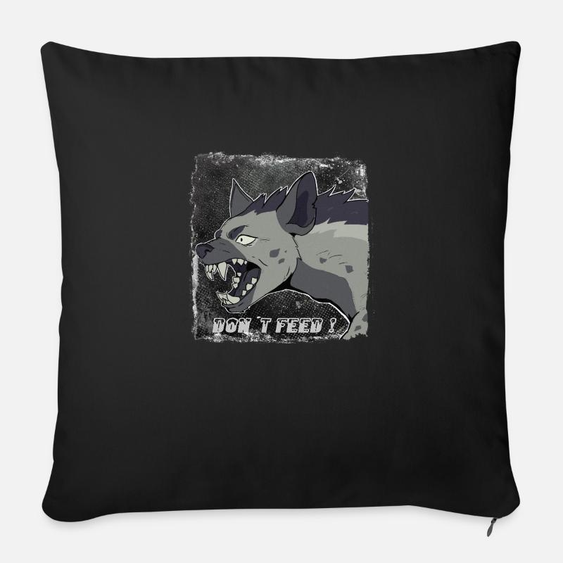 Hyäne - Sofakissen mit Füllung 45 x 45 cm - Schwarz