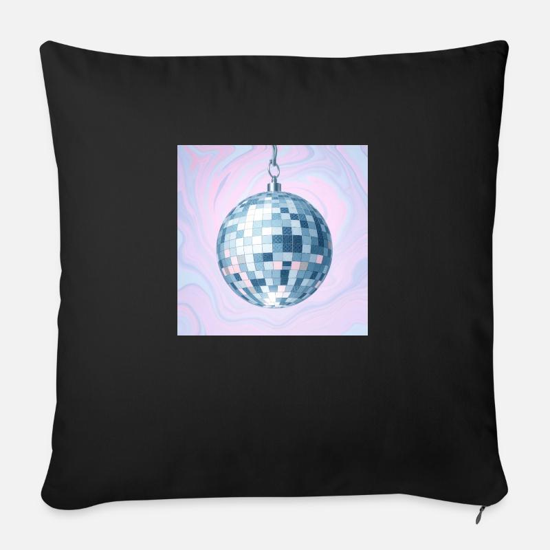 Boule disco - Coussin et housse de 45 x 45 cm - noir